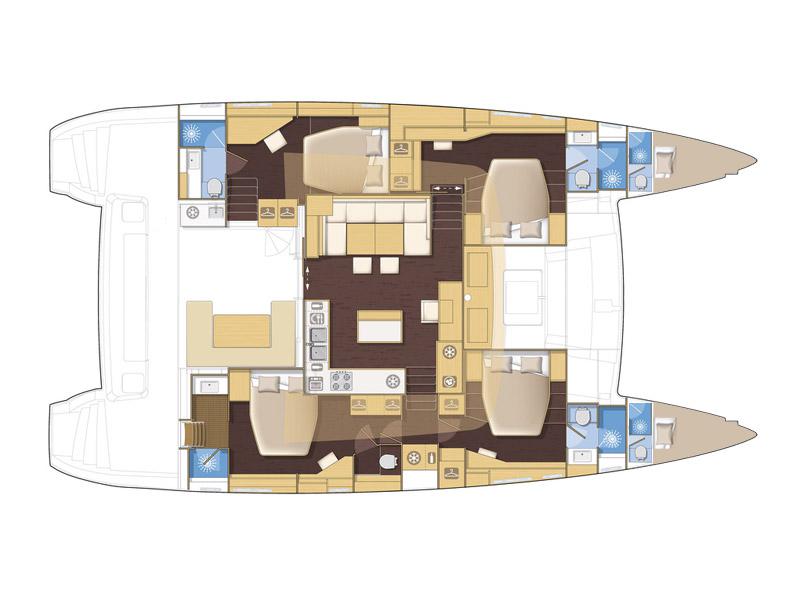 Book yachts online - catamaran - Lagoon 560 S2 - PRINCESS SELINE - rent