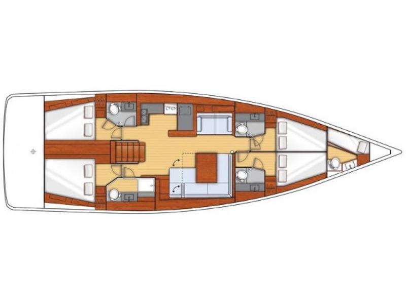 Book yachts online - sailboat - Beneteau Oceanis 55 - ANTIOPA - rent