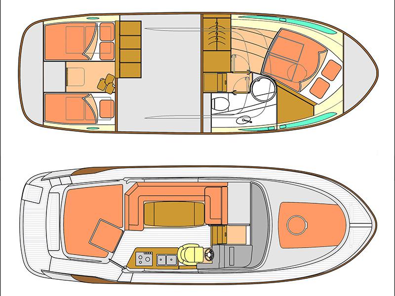 Book yachts online - motorboat - Marex 320 ACC - Aurora (Bowthruster, Sterntruster) - rent