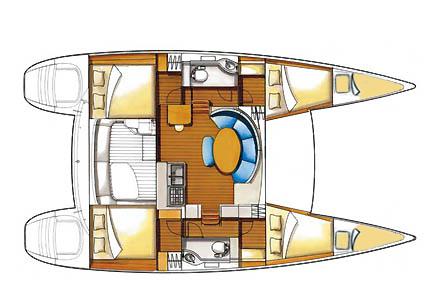 Book yachts online - catamaran - Lagoon 380 S2 - Twixie (Sails 2013, Solar panel) - rent
