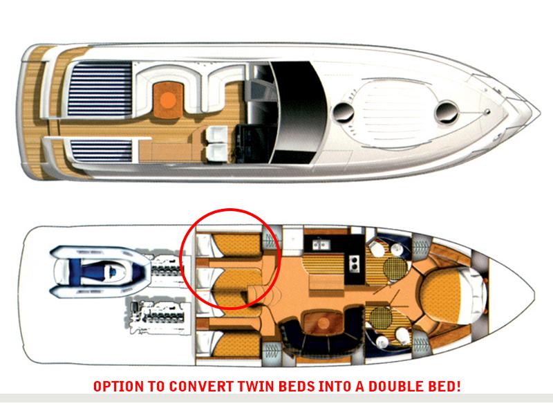Book yachts online - motorboat - Fairline Targa 52 GT - The Blue One - rent
