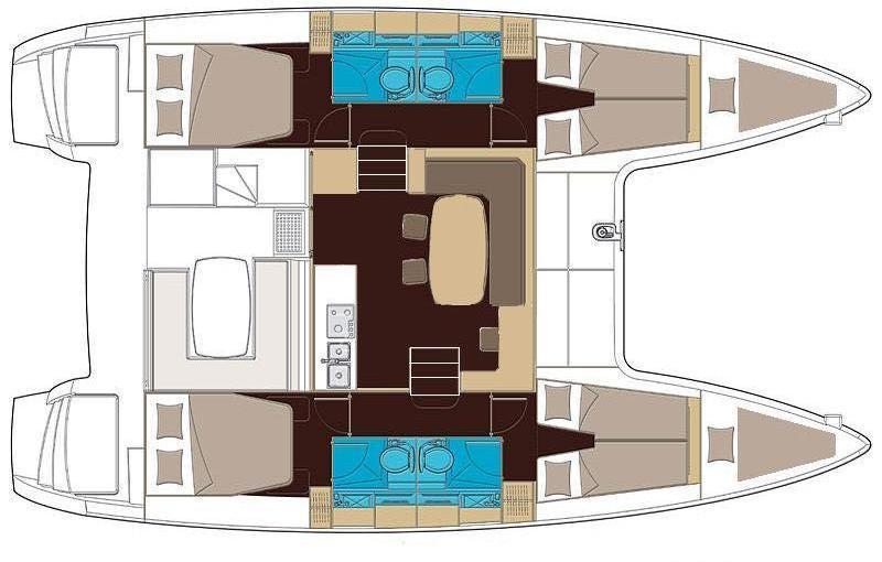 Book yachts online - catamaran - Lagoon 400 - Stray cat (Sails 2019, Solar panel) - rent