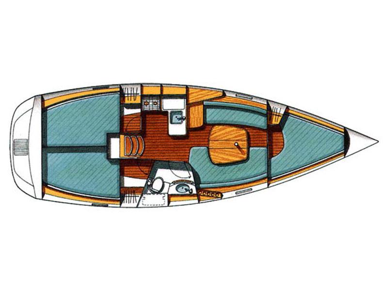 Book yachts online - sailboat - Beneteau Oceanis 331 Clipper - GRDELIN - rent