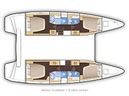 Book yachts online - catamaran - Lagoon 42 (2019) MALA KATE I equipped with generator, A/C (saloon) - MALA KATE I - rent