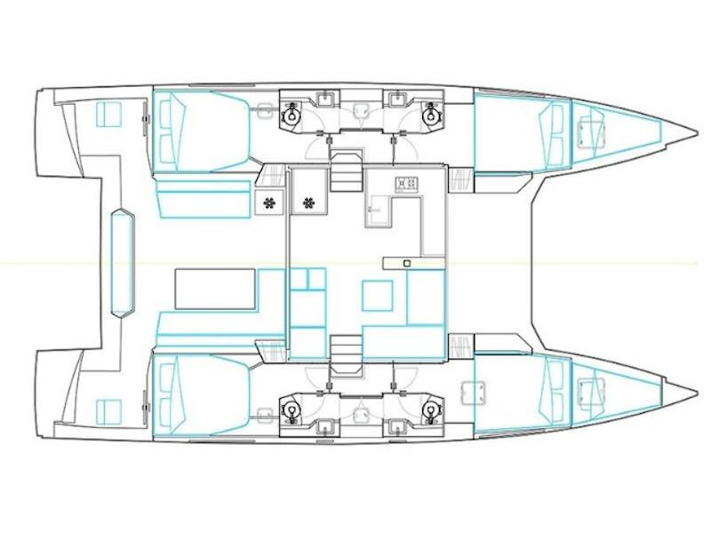 Book yachts online - catamaran - Nautitech 46 Fly A/C &amp; GEN &amp; WM - AQUAHOLIC - rent