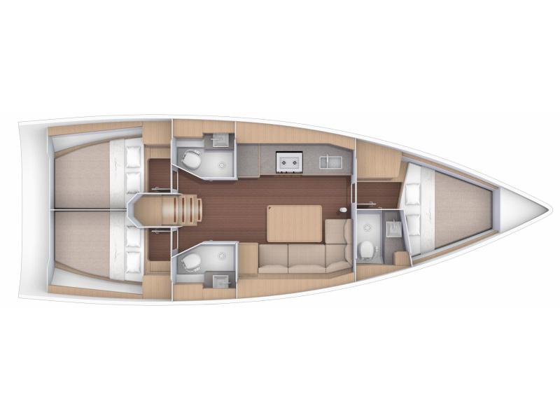Book yachts online - sailboat - Dufour 390 Grand Large - Sympathy Planet - rent