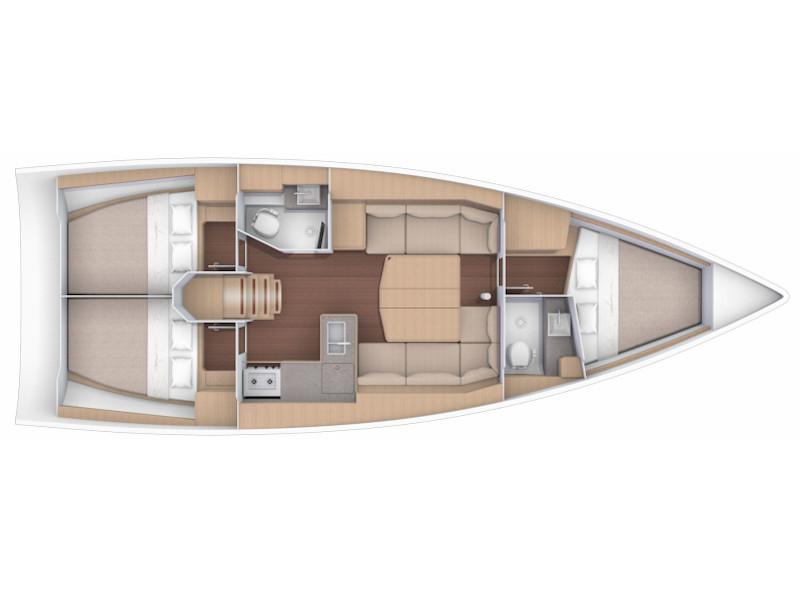 Book yachts online - sailboat - Dufour 390 Grand Large - Nagini - rent