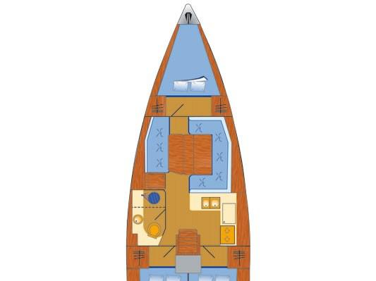 Book yachts online - sailboat - Sun Odyssey 389 JP - ACE OF SPADES - rent