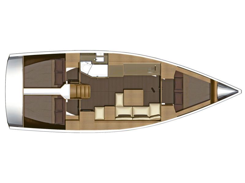 Book yachts online - sailboat - Dufour 382 - Amazing Red - rent