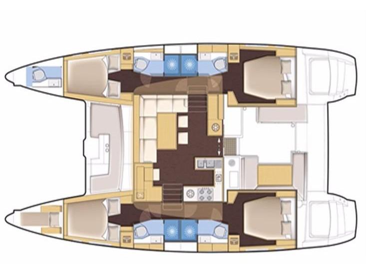 Book yachts online - catamaran - Lagoon 450 F - Wander - A/C- GEN &amp; WATERMAKER - rent