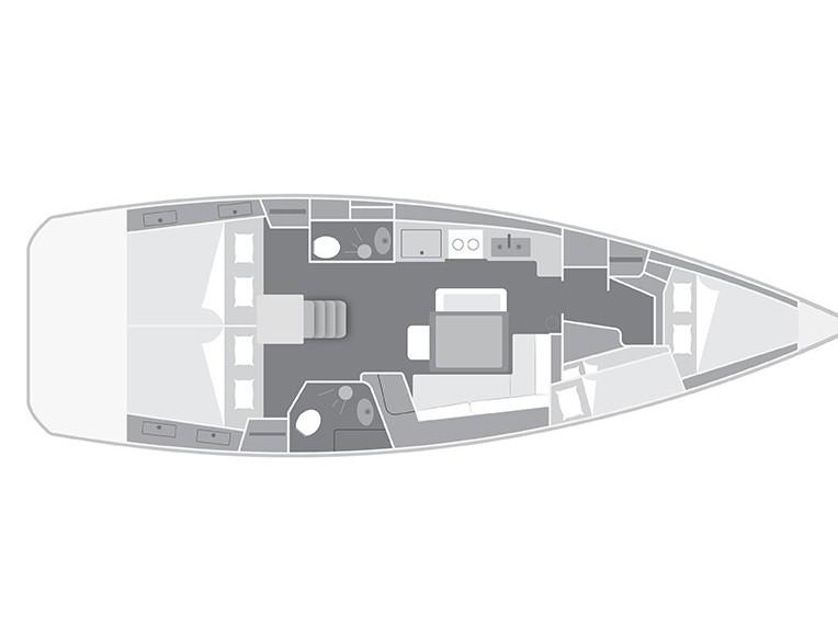 Book yachts online - sailboat - Oceanis 43 - Skyfall - Bow &amp; Solar - rent