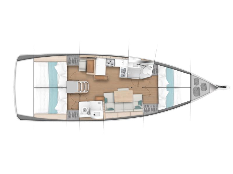 Book yachts online - sailboat - Sun Odyssey 440 / 4 cabins - Thalaia - rent