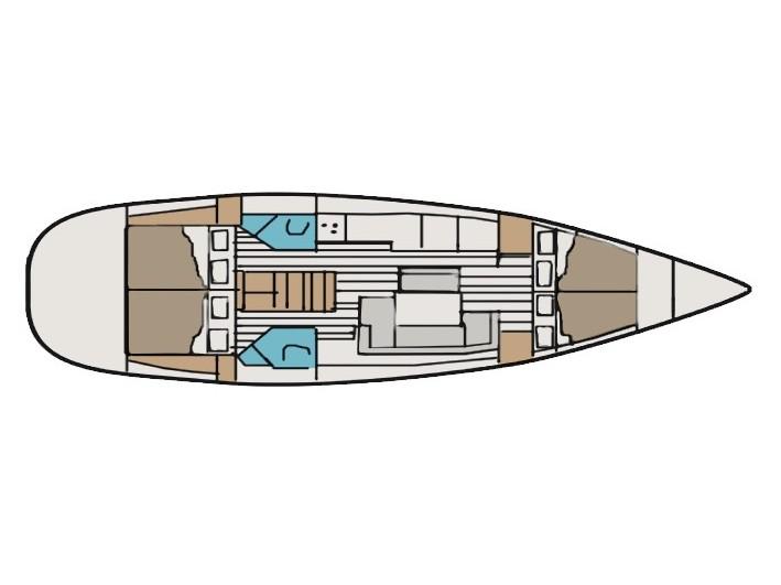 Book yachts online - sailboat - Sun Odyssey 44i - Alcor  - rent
