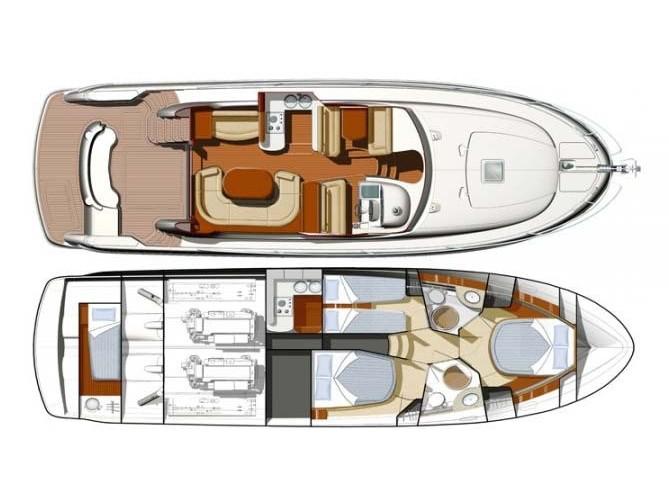 Book yachts online - motorboat - Jeanneau Prestige 46 Fly - UNPLUGGED - rent