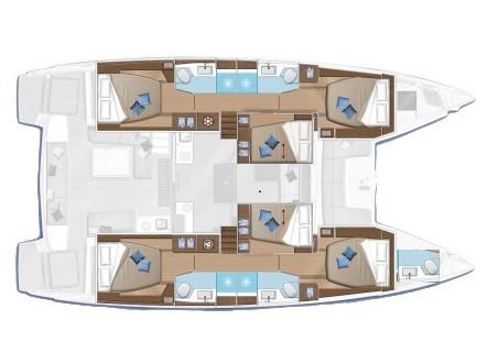 Book yachts online - catamaran - Lagoon 50 (6 cabs) -  Skippered - PELAGIC CAT - rent