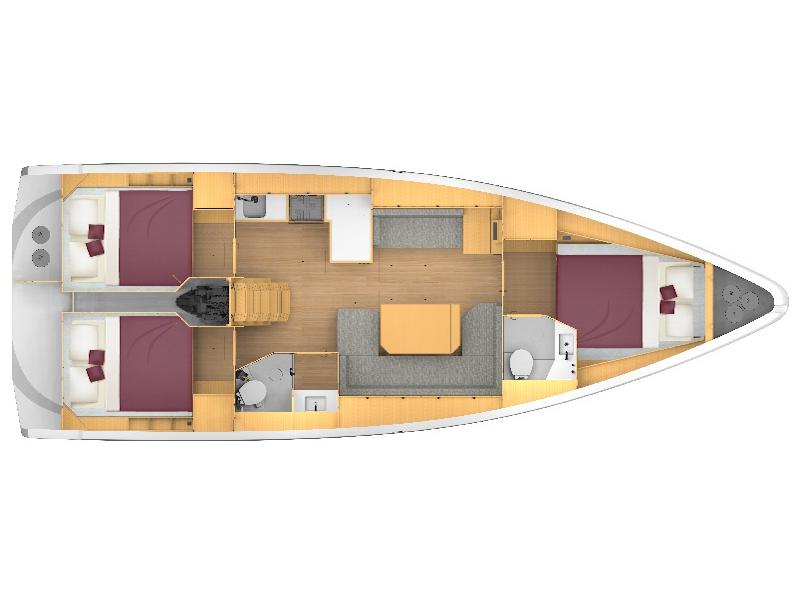 Book yachts online - sailboat - Bavaria C42 - Fiesta - rent