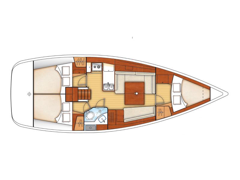 Book yachts online - sailboat - Oceanis 37 - Tristaina - rent