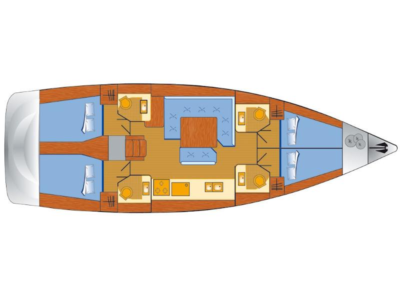 Book yachts online - sailboat - Sun Odyssey 479 - Anna - rent