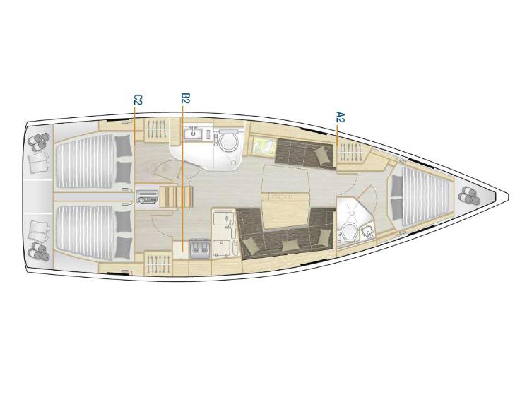 Book yachts online - sailboat - Hanse 418 - Diamante - rent