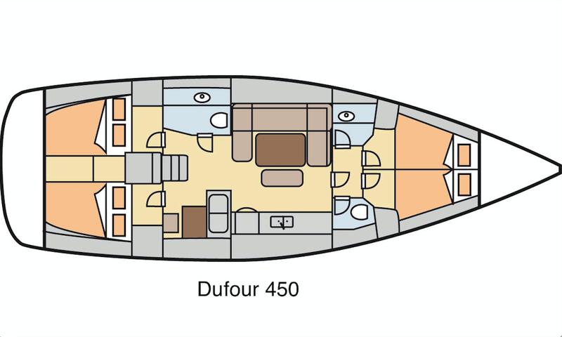 Book yachts online - sailboat - Dufour 450 GL - Pandeia - rent
