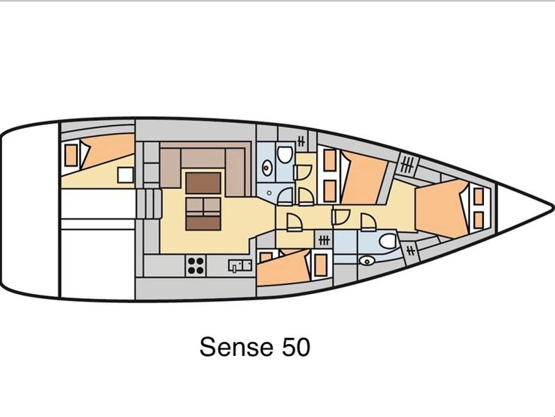 Book yachts online - sailboat - Sense 50 - Wind Scape - rent