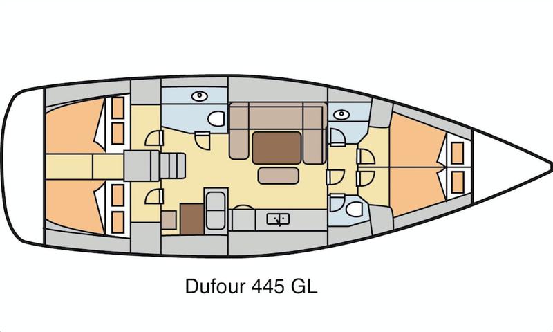 Book yachts online - sailboat - Dufour 445 GL - Pyrrha - rent