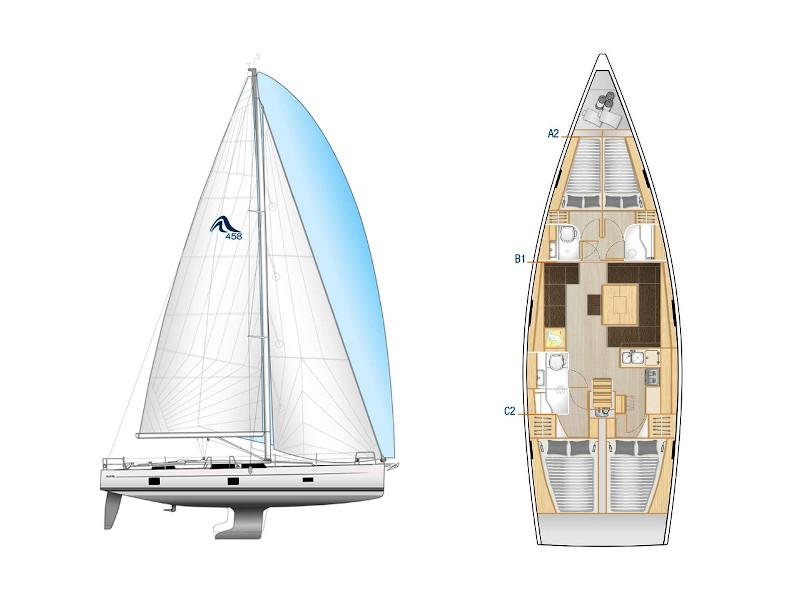 Book yachts online - sailboat - Hanse 458 - Astrea - rent