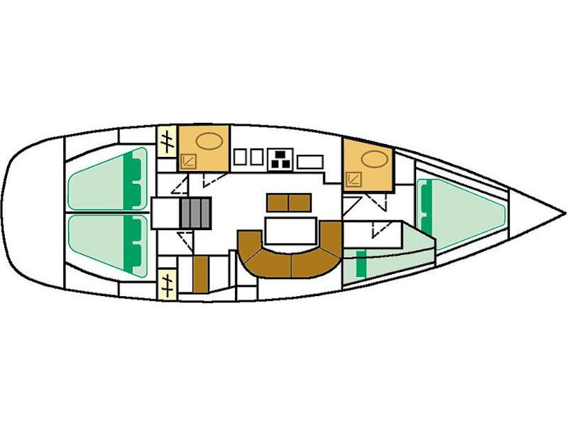 Book yachts online - sailboat - Oceanis 411 - Simonetta (Bow Thruster, electric heads) - rent