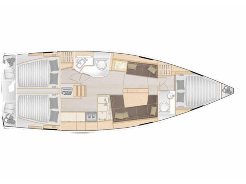 Book yachts online - sailboat - Hanse 388 - Qalma - rent