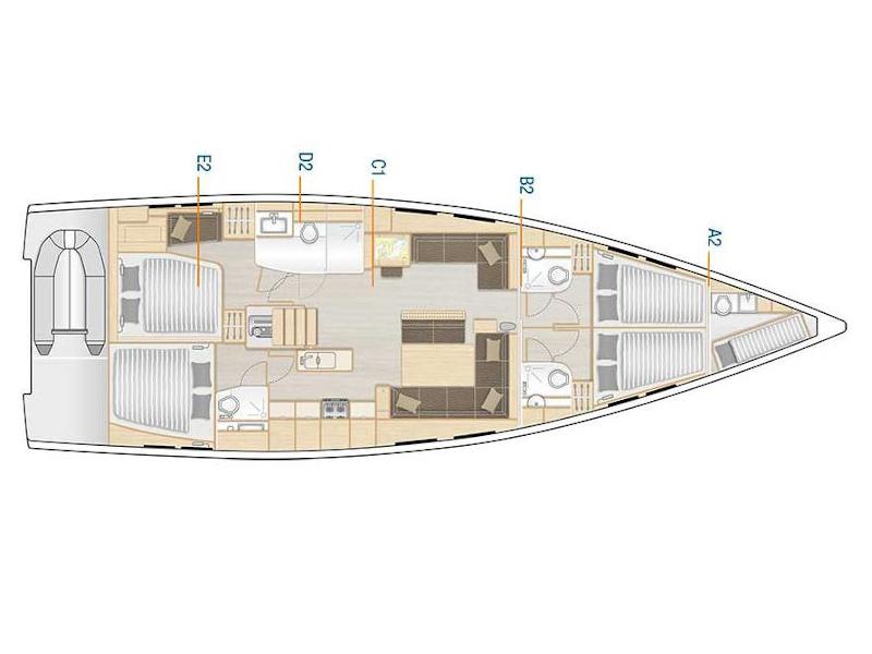 Book yachts online - sailboat - Hanse 548 - MILA FELICE - rent
