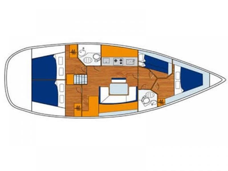 Book yachts online - sailboat - Cyclades 43.4 - Mara - rent