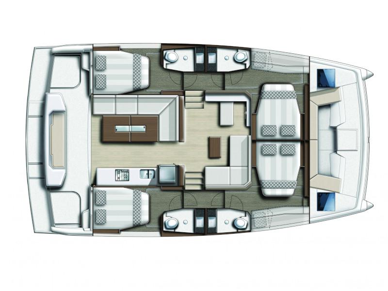 Book yachts online - catamaran - Bali Catspace - FUX 4 Sail - AC + GENERATOR - rent