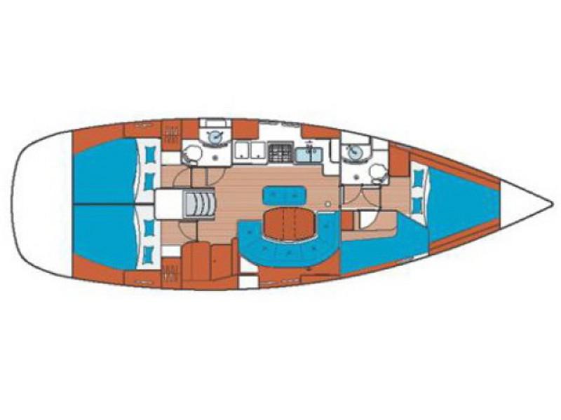 Book yachts online - sailboat - Oceanis 41.1 - KOS 41.7 - rent