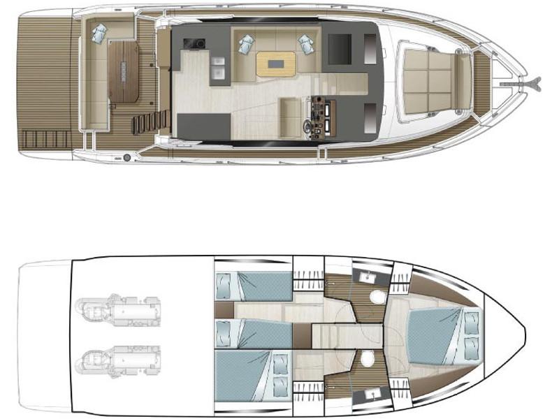 Book yachts online - motorboat - Sealine F 430 - Blue Lagoon II - ab Oktober  - rent