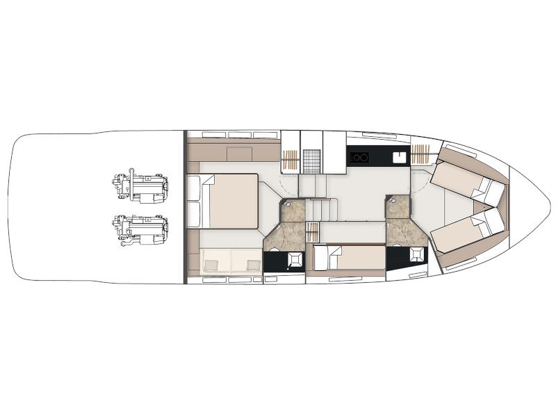 Book yachts online - motorboat - Fairline Squadron 50 - Lady Noble - rent