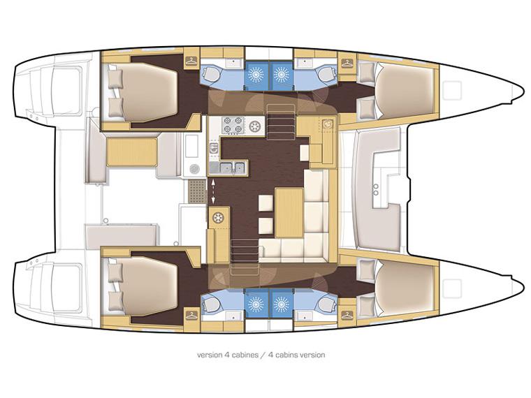 Book yachts online - catamaran - Lagoon 450 - Mia - rent