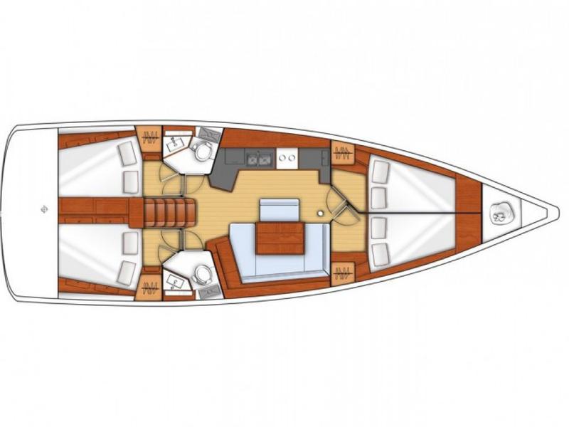 Book yachts online - sailboat - Oceanis 45 - Mizzica - Comfort line - rent