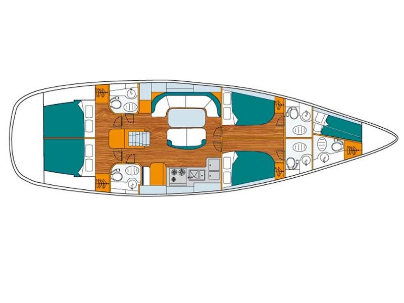 Book yachts online - sailboat - Beneteau 50 - Viktoria II - rent