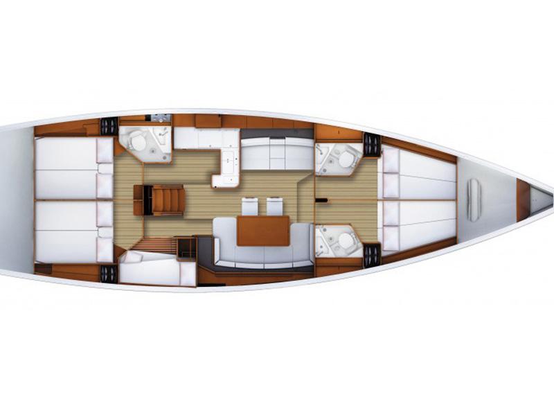 Book yachts online - sailboat - Jeanneau 53 - Zeus - rent