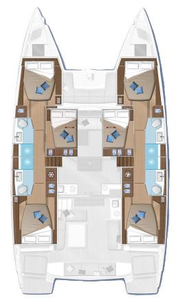 Book yachts online - catamaran - Lagoon 50 A/C &amp; GEN &amp; WM - HAPPY FEET - rent