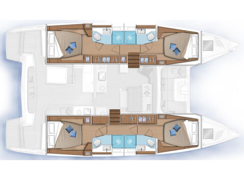 Book yachts online - catamaran - Lagoon 46 (skippered 10 pax) - Sundowner - Skippered - rent