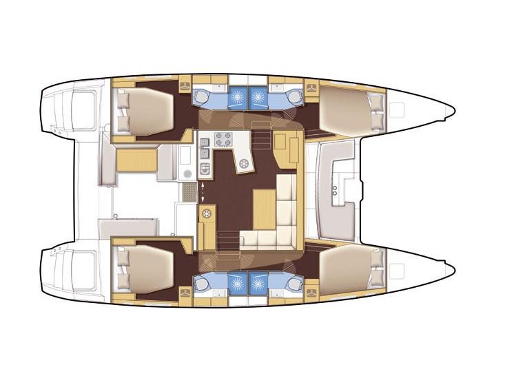 Book yachts online - catamaran - Lagoon 450  Flybridge - Aeolian Dream - rent