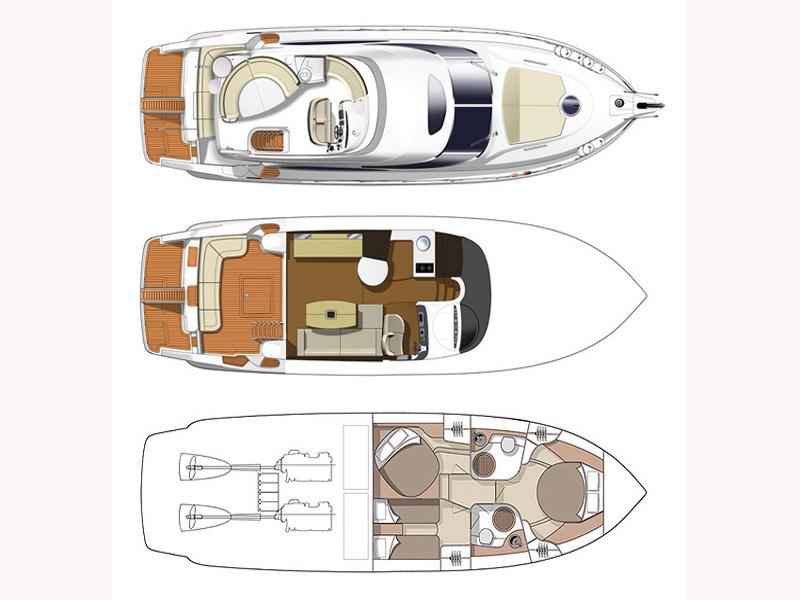 Book yachts online - motorboat - Cranchi Atlantique 50 - Danae Fantasea - rent