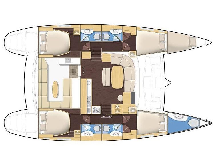Book yachts online - catamaran - Lagoon 440 (4+2 cab) - OCEANUS - rent