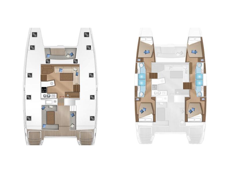 Book yachts online - catamaran - Lagoon 450  Flybridge - Butterfly BU - rent
