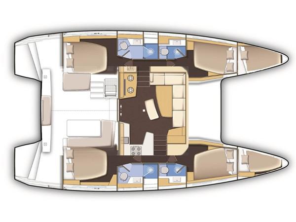 Book yachts online - catamaran - Lagoon 42 - Notorious | A/C, Gen, Watermaker, 12 pax - rent