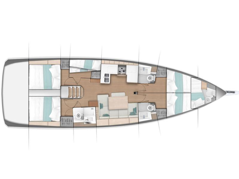 Book yachts online - sailboat - Sun Odyssey 490 (GEN+A/C+WM) - SO490-20-CM - rent
