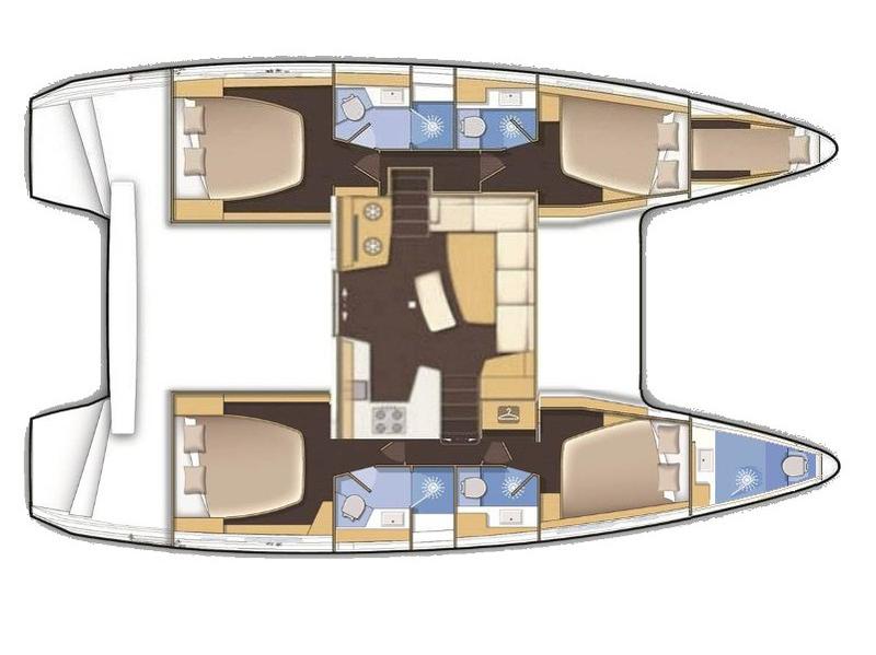 Book yachts online - catamaran - Lagoon 42 (4 dbl / 1 single ) - STOLOS - rent