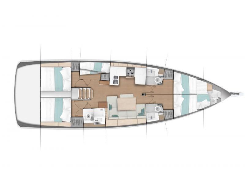 Book yachts online - sailboat - Sun Odyssey 490 6 cabins - ath49016 - rent