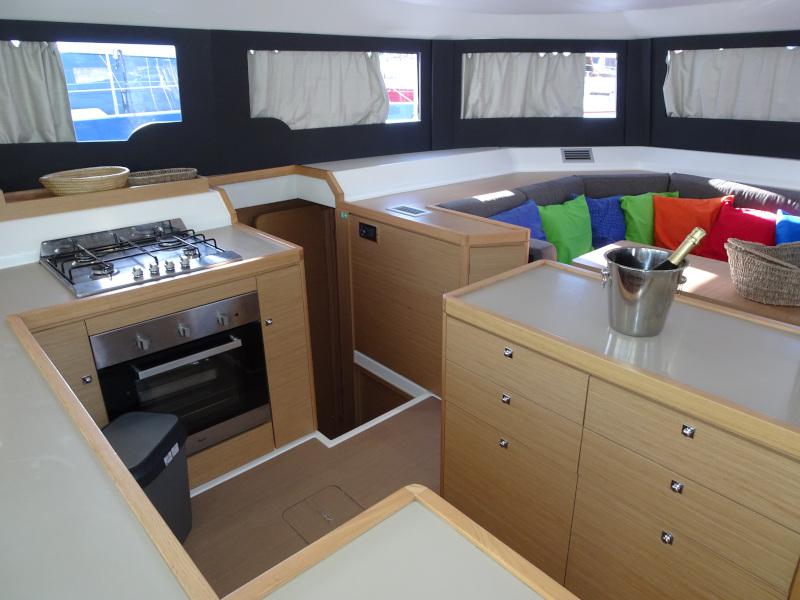 Book yachts online - catamaran - Dufour 48 Catamaran - LER - BLUE HULL, AC+GEN., UNDERWATER LIGHTS - rent